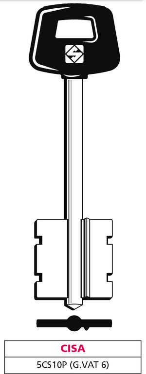 Silca CHIAVE A DOPPIA MAPPA 5CS10P (G. VAT 6) CISA 5.00 pz