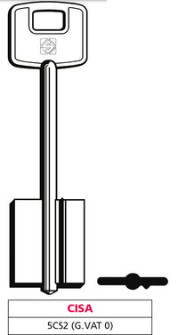 Silca CHIAVE A DOPPIA MAPPA 5CS2 (G. VAT 0) CISA 5.00 pz