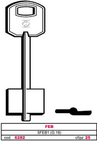 Silca CHIAVE A DOPPIA MAPPA 5FEB1 (G. VAS 5) FEB 5.00 pz