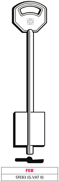Silca CHIAVE A DOPPIA MAPPA 5FEB3 (G. VAT 0) FEB 5.00 pz