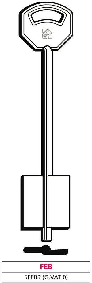 Silca CHIAVE A DOPPIA MAPPA 5FEB3 (G. VAT 0) FEB 5.00 pz