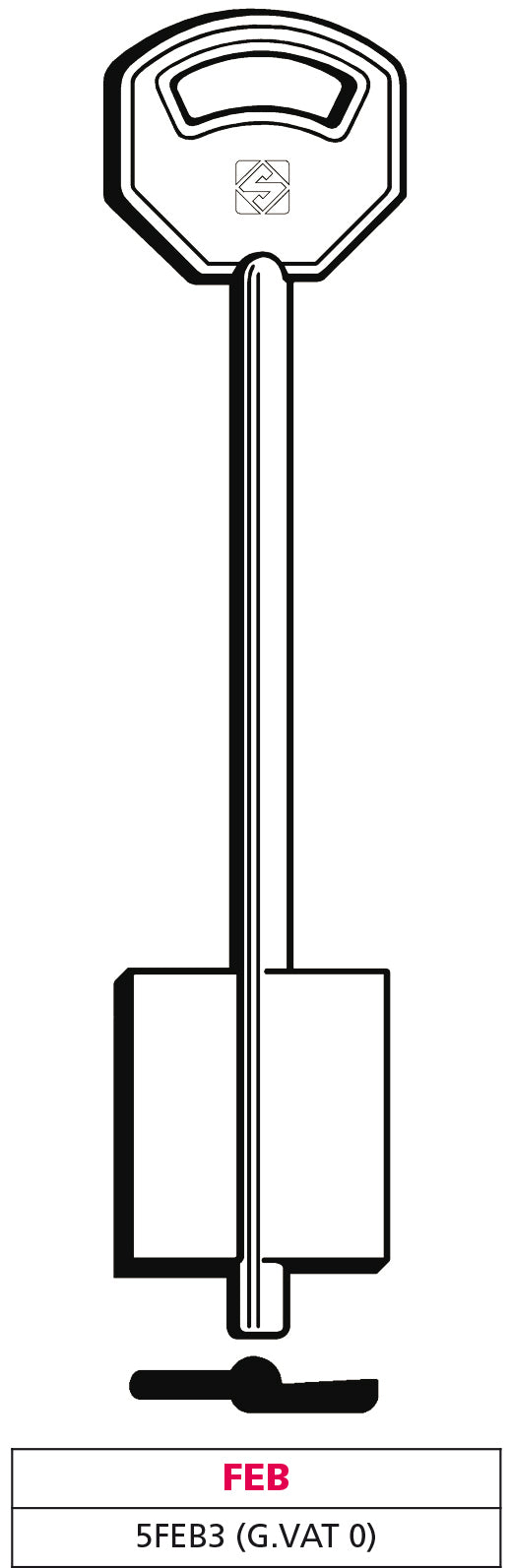 Silca CHIAVE A DOPPIA MAPPA 5FEB3 (G. VAT 0) FEB 5.00 pz