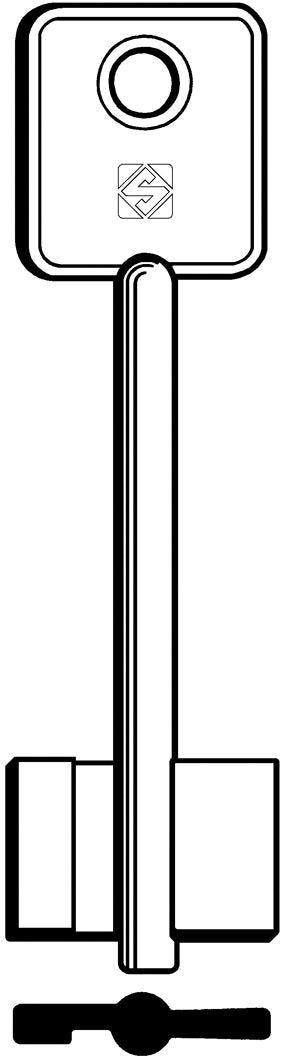 Silca CHIAVE A DOPPIA MAPPA 5ID3 (G. VAT 5) FASEM, FIAM, VIRO 5.00 pz