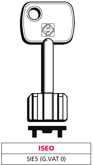 Silca CHIAVE A DOPPIA MAPPA 5IE5 (G. VAT 0) ISEO 5.00 pz