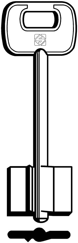 Silca CHIAVE A DOPPIA MAPPA 5IE7 (G. VAT 0) ISEO 5.00 pz