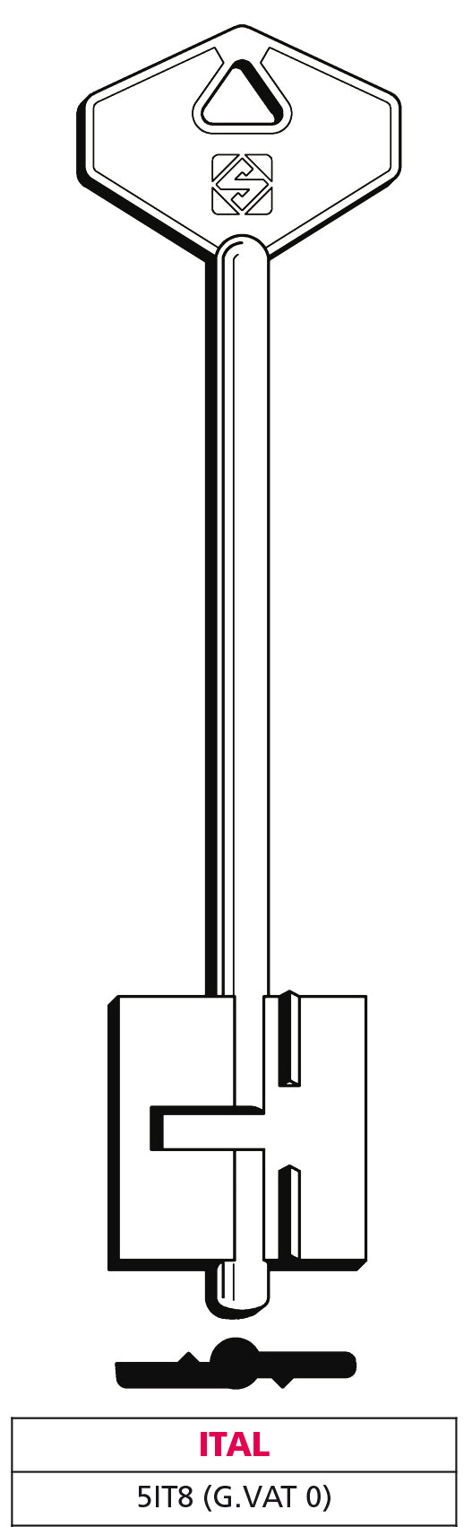 Silca CHIAVE A DOPPIA MAPPA 5IT8 (G. VAT 0) ITAL 5.00 pz