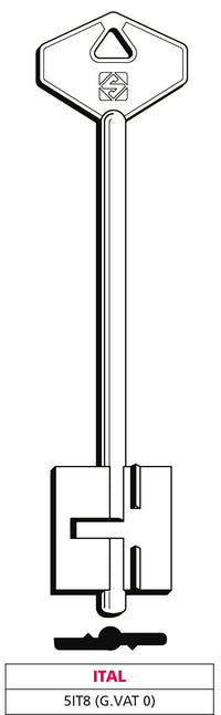 Silca CHIAVE A DOPPIA MAPPA 5IT8 (G. VAT 0) ITAL 5.00 pz