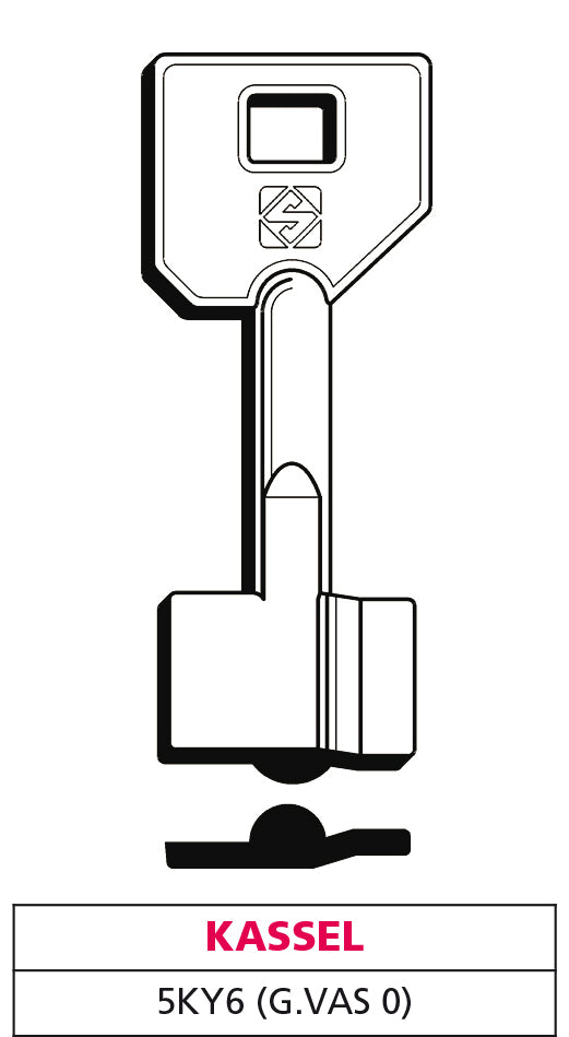 Silca CHIAVE A DOPPIA MAPPA 5KY6 (G. VAS 0) KASSEL 5.00 pz