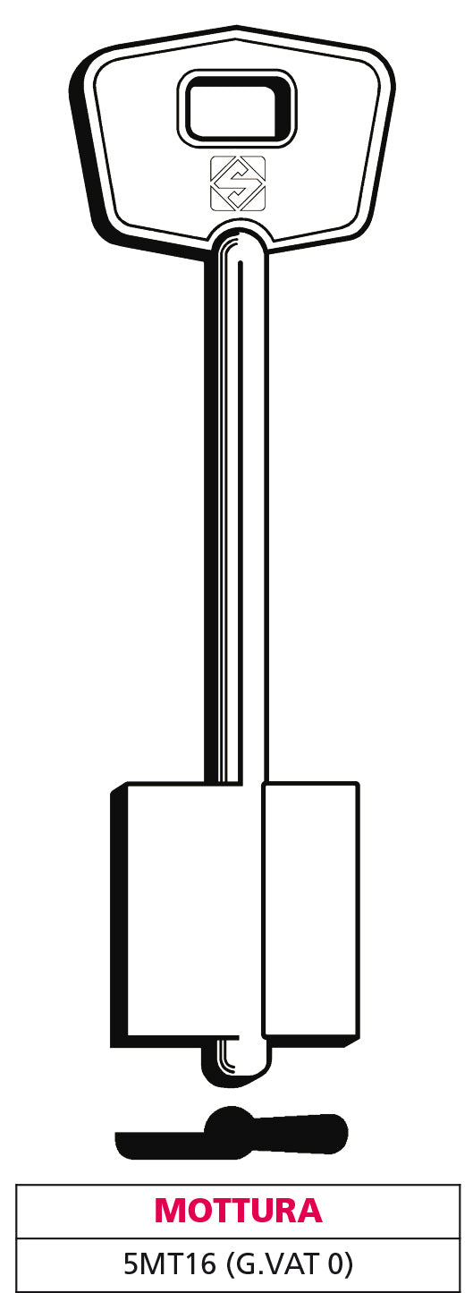 Silca CHIAVE A DOPPIA MAPPA 5MT16 (G. VAT 0) MOTTURA 5.00 pz