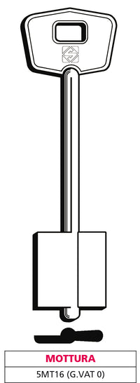 Silca CHIAVE A DOPPIA MAPPA 5MT16 (G. VAT 0) MOTTURA 5.00 pz