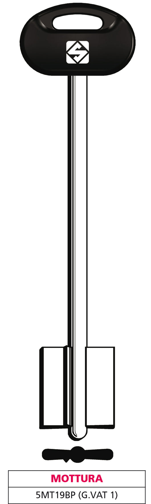 Silca CHIAVE A DOPPIA MAPPA 5MT19BP (G. VAT 1) MOTTURA 5.00 pz