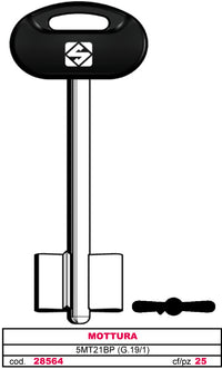 Silca CHIAVE A DOPPIA MAPPA 5MT21BP (G. VAT 1) MOTTURA 5.00 pz