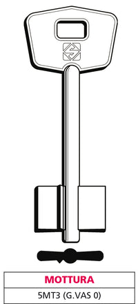 Silca CHIAVE A DOPPIA MAPPA 5MT3 (G. VAS 0) MOTTURA 5.00 pz