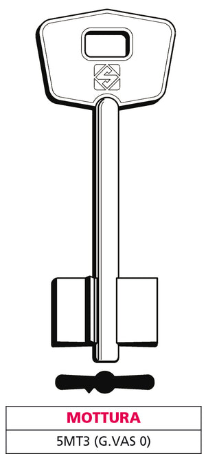 Silca CHIAVE A DOPPIA MAPPA 5MT3 (G. VAS 0) MOTTURA 5.00 pz