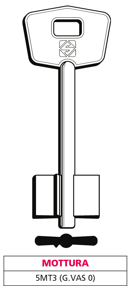 Silca CHIAVE A DOPPIA MAPPA 5MT3 (G. VAS 0) MOTTURA 5.00 pz