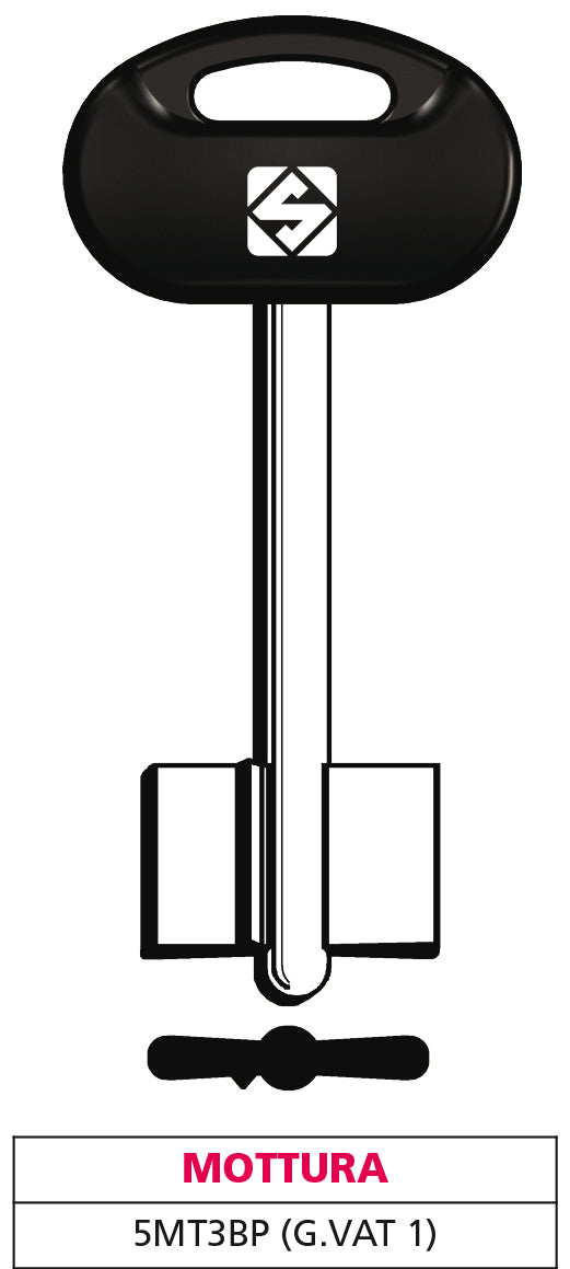 Silca CHIAVE A DOPPIA MAPPA 5MT3BP (G. VAT 1) MOTTURA 5.00 pz