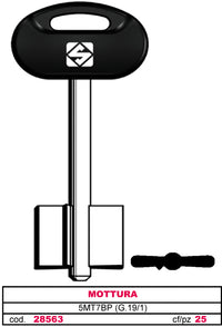 Silca CHIAVE A DOPPIA MAPPA 5MT7BP (G. VAT 1) MOTTURA 5.00 pz
