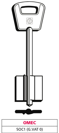 Silca CHIAVE A DOPPIA MAPPA 5OC1 (G. VAT 0) OMEC 5.00 pz