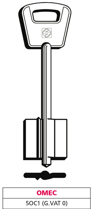 Silca CHIAVE A DOPPIA MAPPA 5OC1 (G. VAT 0) OMEC 5.00 pz