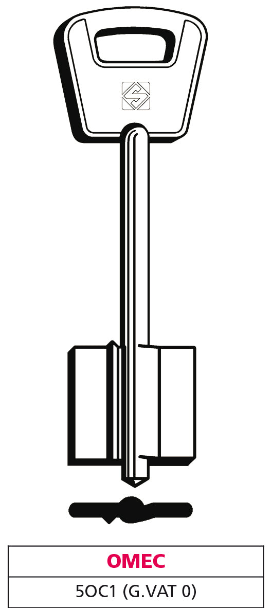 Silca CHIAVE A DOPPIA MAPPA 5OC1 (G. VAT 0) OMEC 5.00 pz