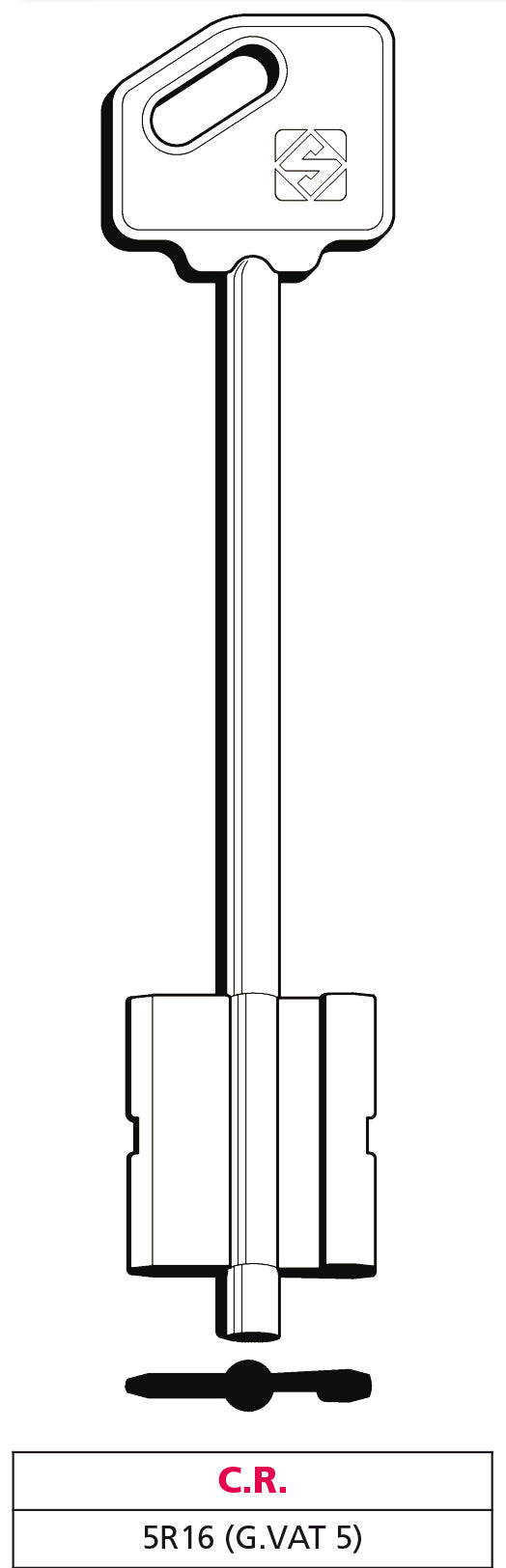Silca CHIAVE A DOPPIA MAPPA 5R16 (G. VAT 5) C.R. 5.00 pz