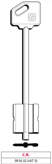 Silca CHIAVE A DOPPIA MAPPA 5R16 (G. VAT 5) C.R. 5.00 pz