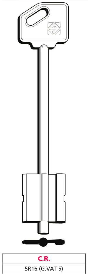 Silca CHIAVE A DOPPIA MAPPA 5R16 (G. VAT 5) C.R. 5.00 pz