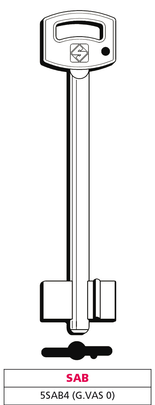 Silca CHIAVE A DOPPIA MAPPA 5SAB4 (G. VAS 0) SAB 5.00 pz