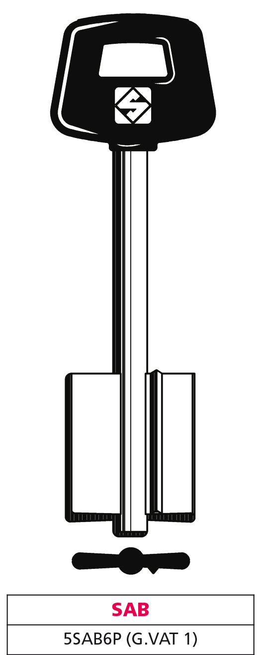 Silca CHIAVE A DOPPIA MAPPA 5SAB6P (G. VAT 1) SAB 5.00 pz