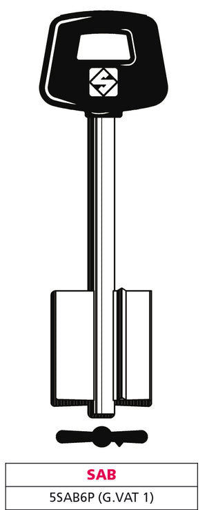 Silca CHIAVE A DOPPIA MAPPA 5SAB6P (G. VAT 1) SAB 5.00 pz