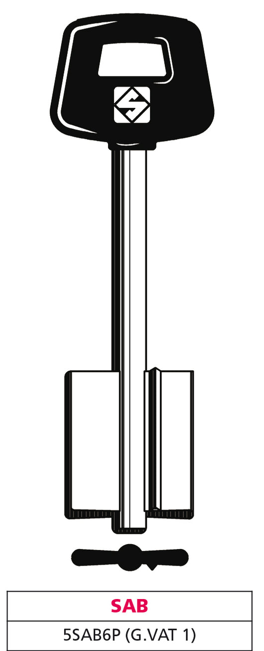 Silca CHIAVE A DOPPIA MAPPA 5SAB6P (G. VAT 1) SAB 5.00 pz