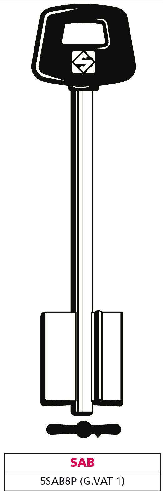 Silca CHIAVE A DOPPIA MAPPA 5SAB8P (G. VAT 1) SAB 5.00 pz