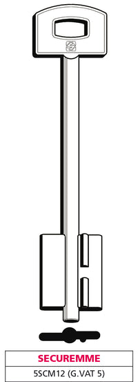 Silca CHIAVE A DOPPIA MAPPA 5SCM12 (G. VAT 5) SECUREMME 5.00 pz