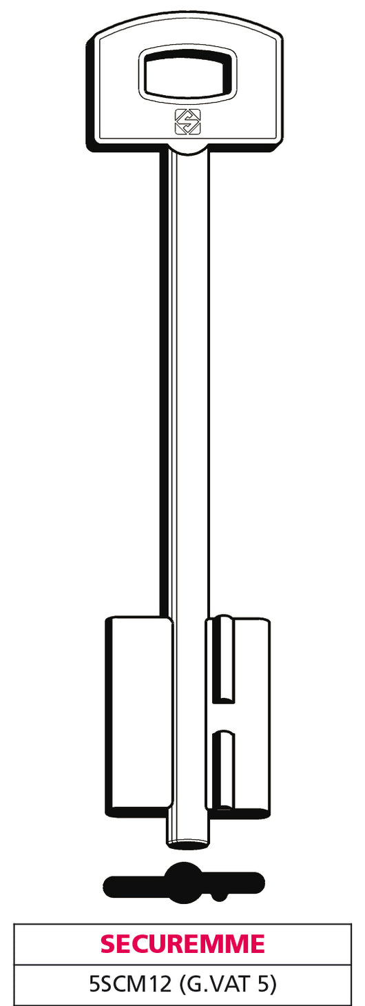 Silca CHIAVE A DOPPIA MAPPA 5SCM12 (G. VAT 5) SECUREMME 5.00 pz
