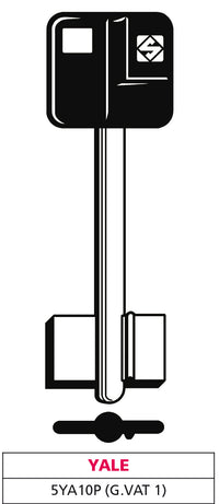 Silca CHIAVE A DOPPIA MAPPA 5YA10P (G. VAT 1) YALE 5.00 pz