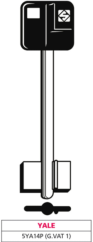 Silca CHIAVE A DOPPIA MAPPA 5YA14P (G. VAT 1) YALE 5.00 pz