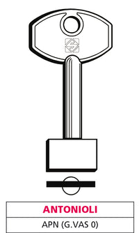 Silca CHIAVE A DOPPIA MAPPA APN (G. VAS 0) ANTONIOLI 5.00 pz