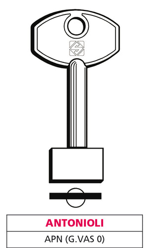 Silca CHIAVE A DOPPIA MAPPA APN (G. VAS 0) ANTONIOLI 5.00 pz