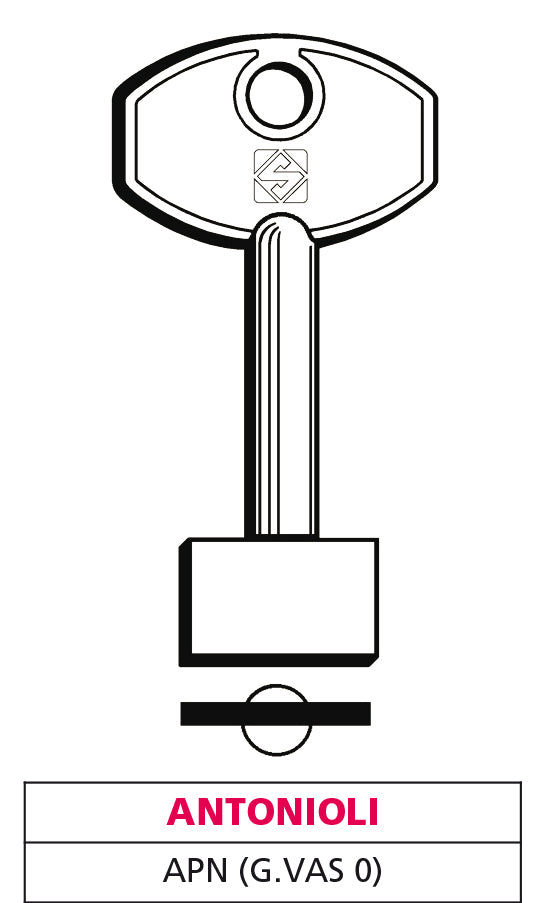 Silca CHIAVE A DOPPIA MAPPA APN (G. VAS 0) ANTONIOLI 5.00 pz