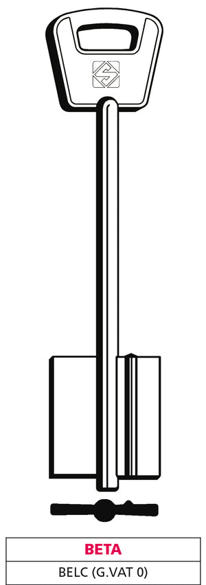 Silca CHIAVE A DOPPIA MAPPA BELC (G. VAT 0) BETA 5.00 pz