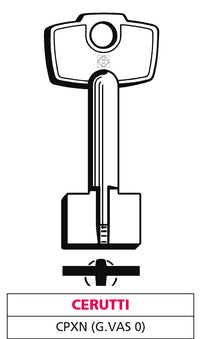 Silca CHIAVE A DOPPIA MAPPA CPXN (G. VAS 0) CERUTTI 5.00 pz