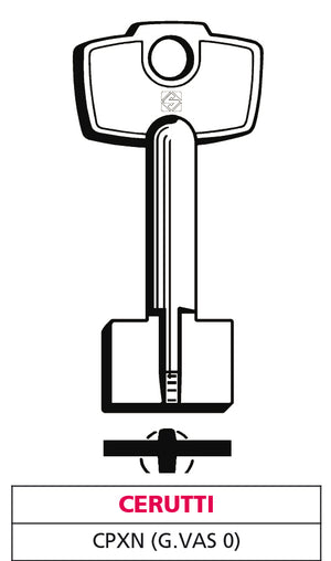 Silca CHIAVE A DOPPIA MAPPA CPXN (G. VAS 0) CERUTTI 5.00 pz