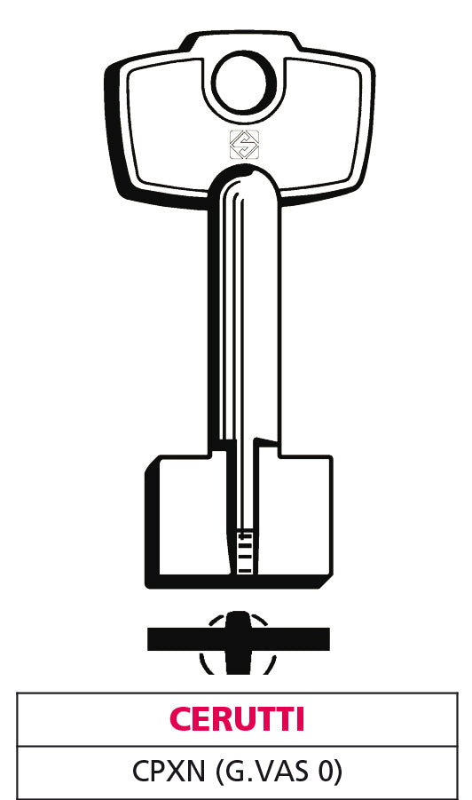 Silca CHIAVE A DOPPIA MAPPA CPXN (G. VAS 0) CERUTTI 5.00 pz