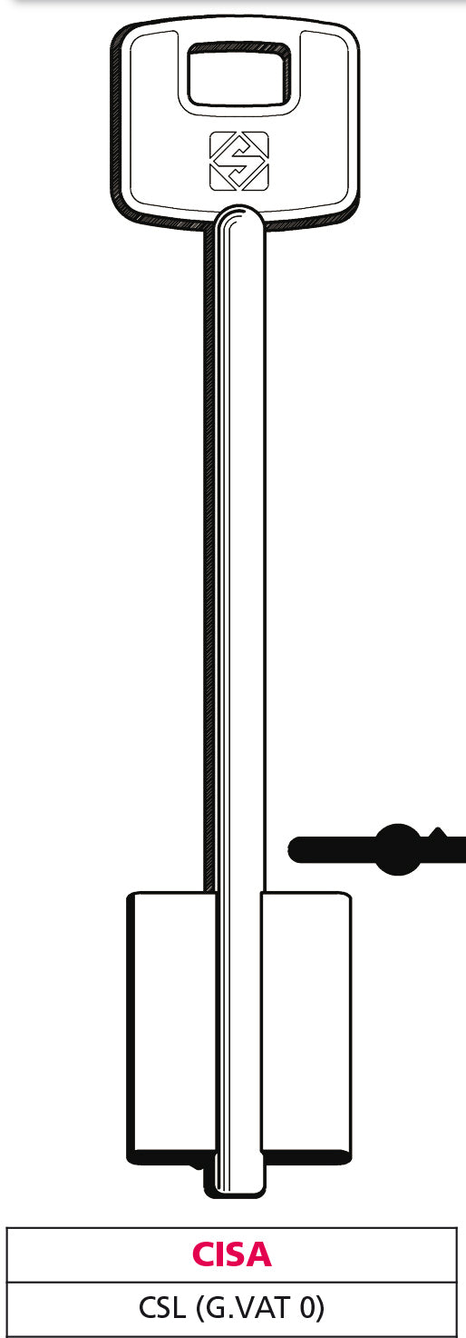Silca CHIAVE A DOPPIA MAPPA CSL (G. VAT 0) CISA 5.00 pz