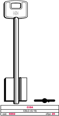 Silca CHIAVE A DOPPIA MAPPA CSLC (G. VAT 5) CISA 5.00 pz