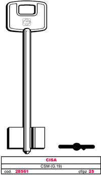 Silca CHIAVE A DOPPIA MAPPA CSM (G. VAT 5) CISA 5.00 pz