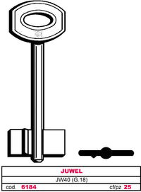 Silca CHIAVE A DOPPIA MAPPA JW40 (G. VAS 5) JUWEL 5.00 pz