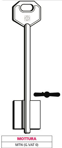 Silca CHIAVE A DOPPIA MAPPA MTN (G. VAT 0) MOTTURA 5.00 pz