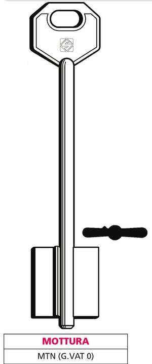 Silca CHIAVE A DOPPIA MAPPA MTN (G. VAT 0) MOTTURA 5.00 pz