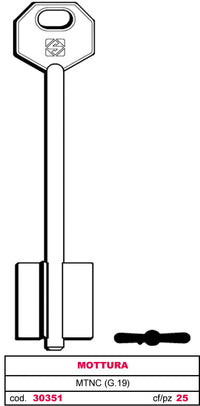 Silca CHIAVE A DOPPIA MAPPA MTNC (G. VAT 0) MOTTURA 5.00 pz